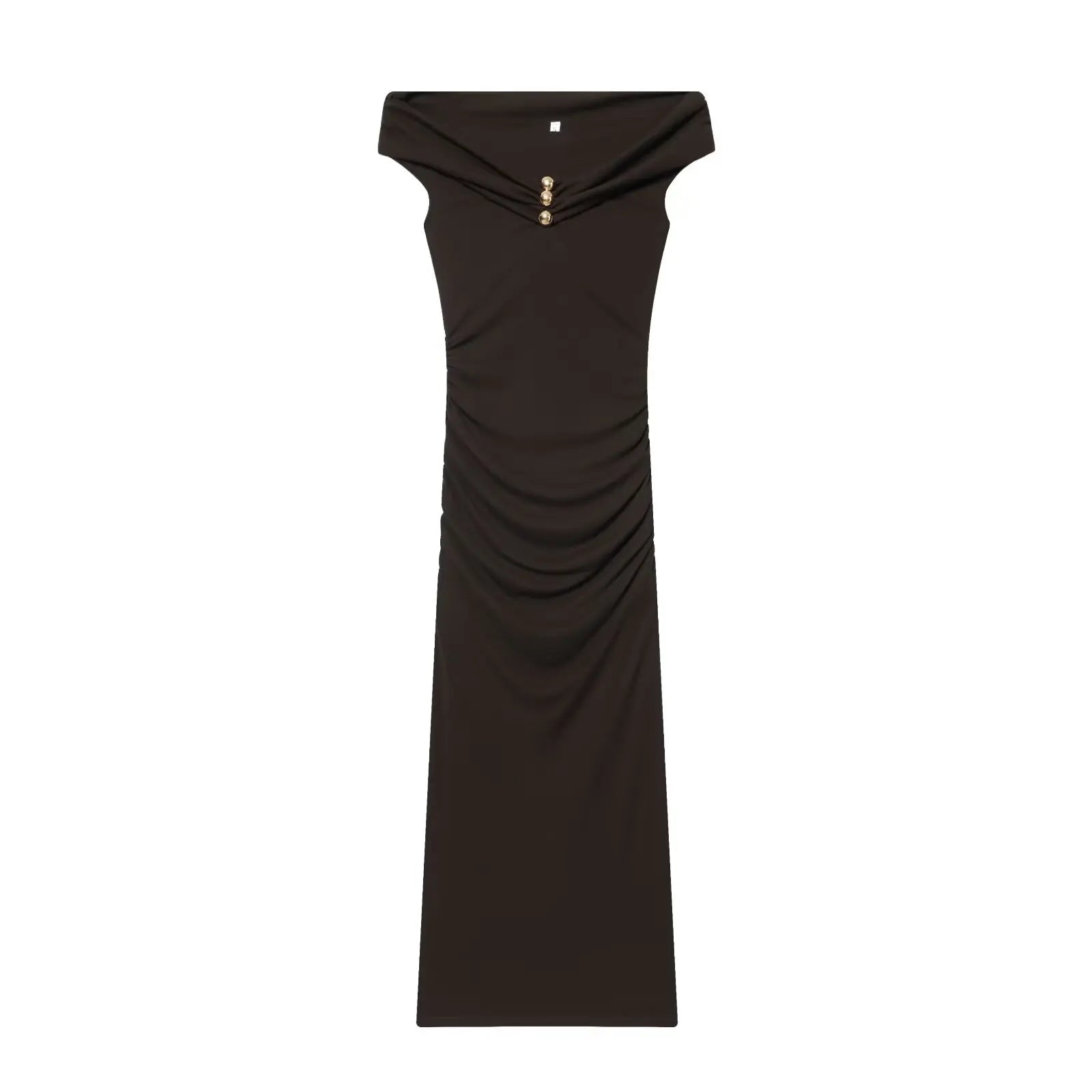 Off Shoulder Long Draped Dresses