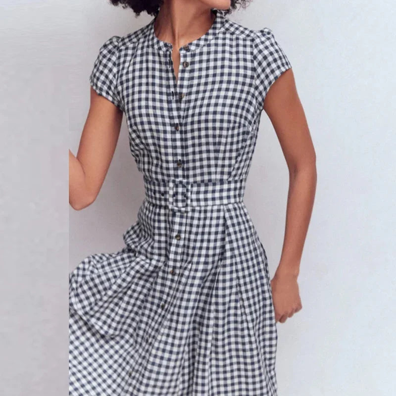 Striped Printed Split Long Dresses