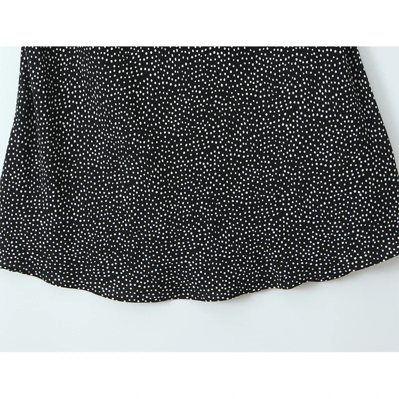 French Lace Patchwork Polka Dot Temperament Elegant Dresses