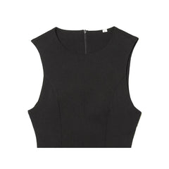 Black Sleeveless Fit & Flare Mini Dresses