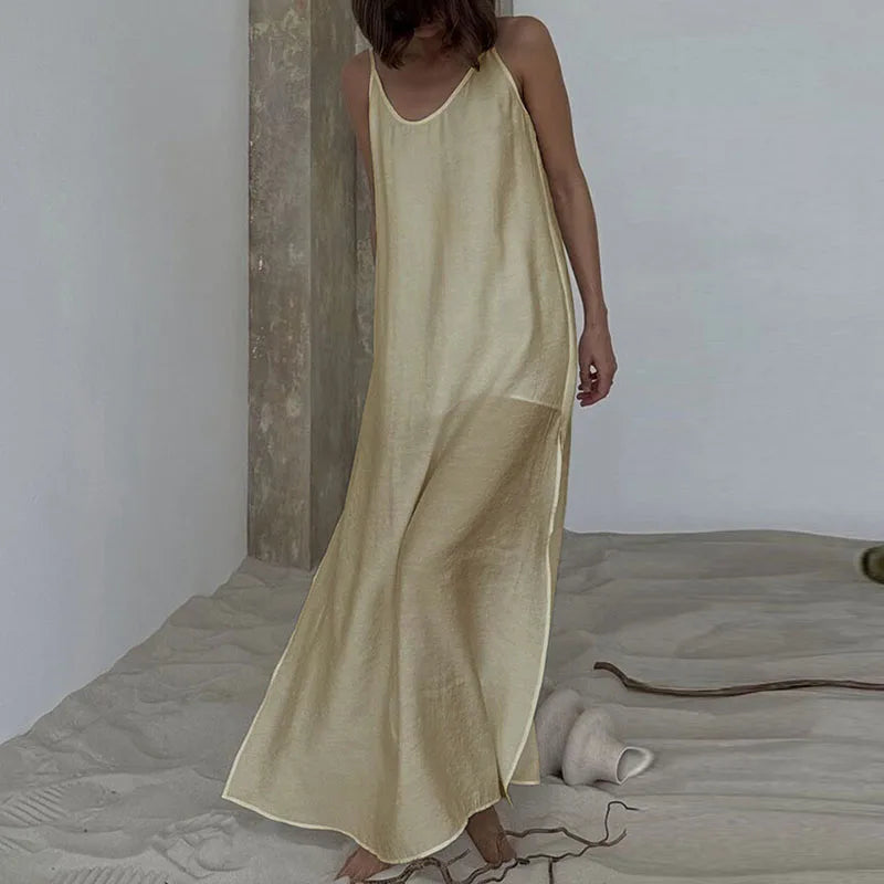 Backless Hollow Out Beach Dresses