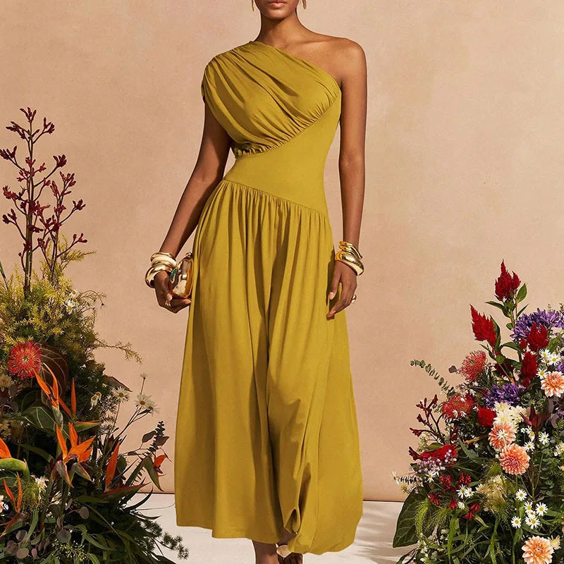 Simple Streetwear Swing Long Dresses