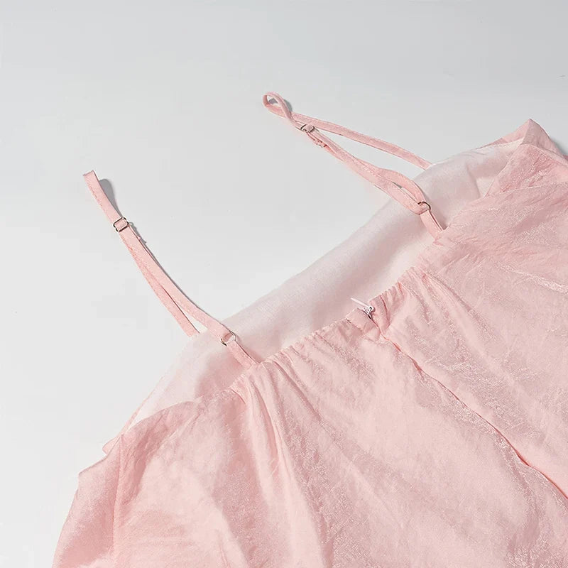 Multi Layered Ruffle Sling Dresses