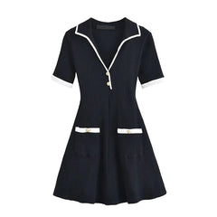Black White Ribbed Dresses
