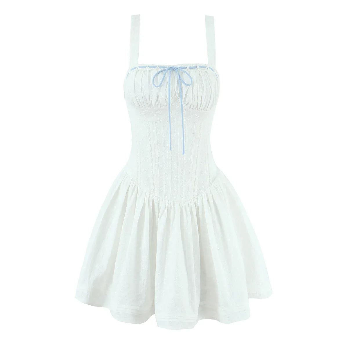 Sweet Girl White Sling Mini Dresses