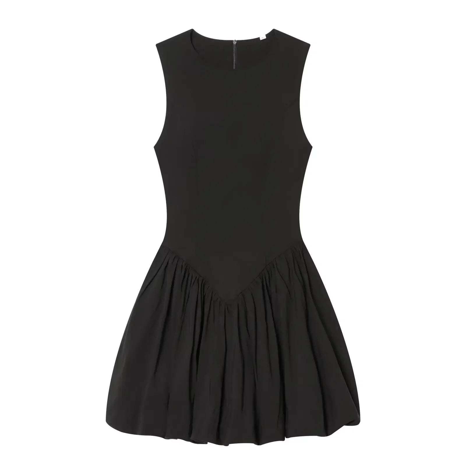 Black Sleeveless Fit & Flare Mini Dresses