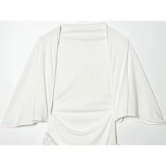 White Cape Sleeve Mini Dresses