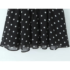 French Retro Romantic Sweet Sexy Slim Fit Polka Dot Flower Sling Dresses