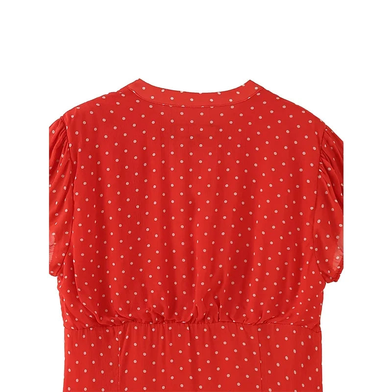 Vintage Red Polka Dot Mini Dresses