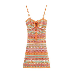 Sexy Spaghetti Straps Knitted Mini Dresses