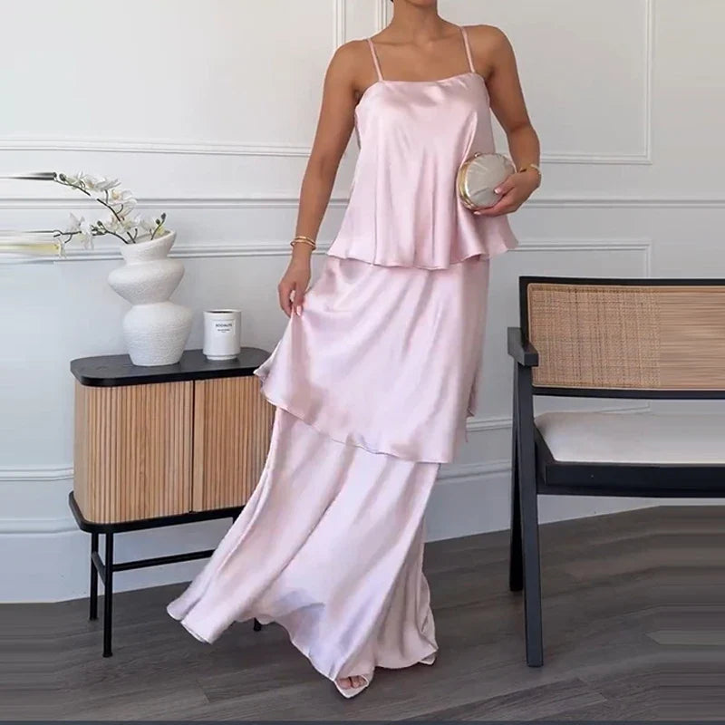Casual Layered Pleated Holiday Dresses