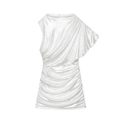 Dresses Sexy Party Vestidos Rhinestone Draped Bodycon Mini Dresses