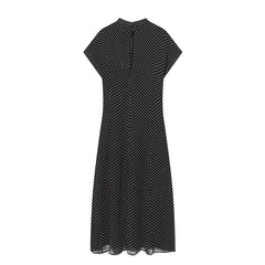Black Polka Dot Midi Dresses