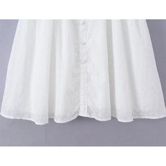 White Embroidery Mini Dresses