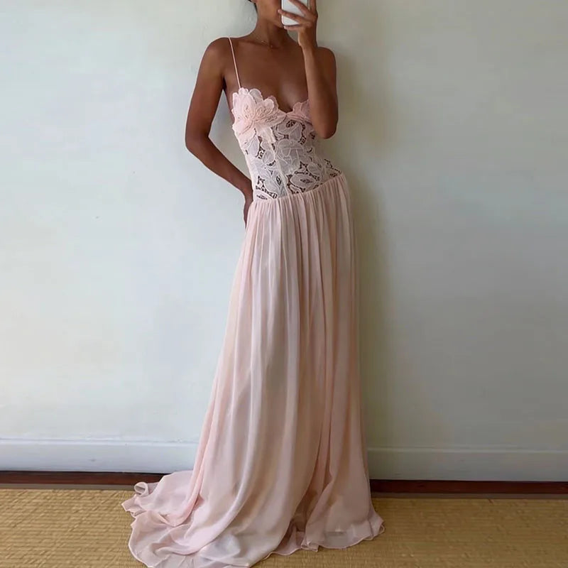 Lace Patchwork Camisole Summer Dresses