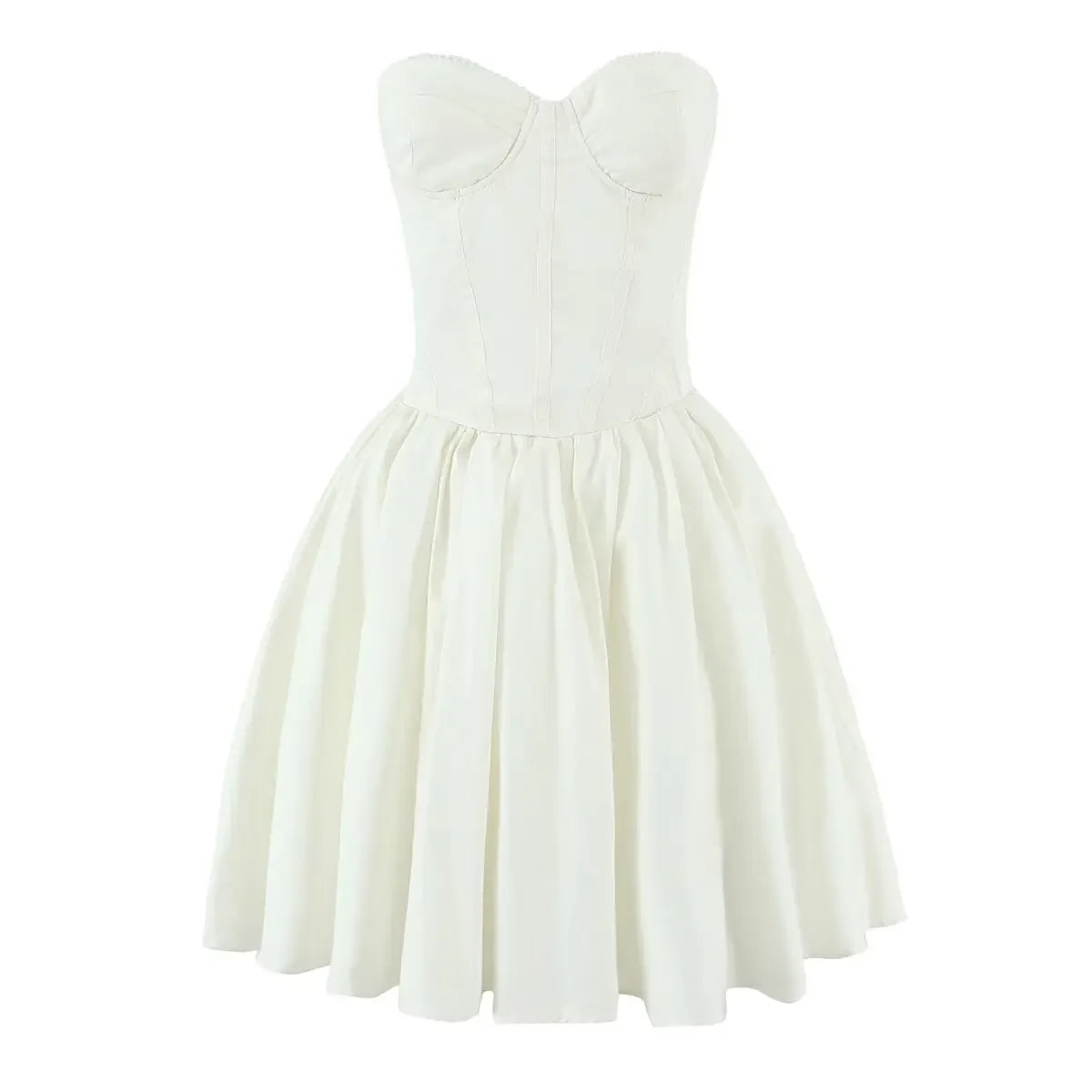 Sexy Beige Mini Strapless Dresses