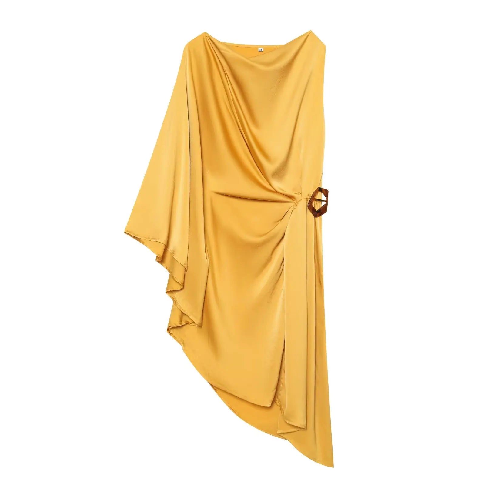Summer Round Neck Asymmetrical Buckle Dresses