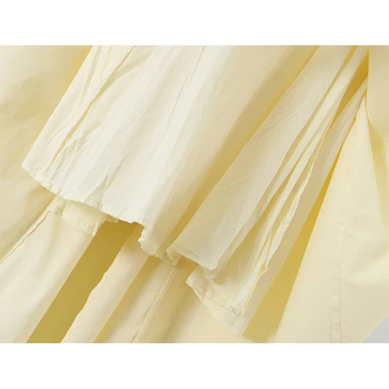 Yellow Sling Midi Dresses