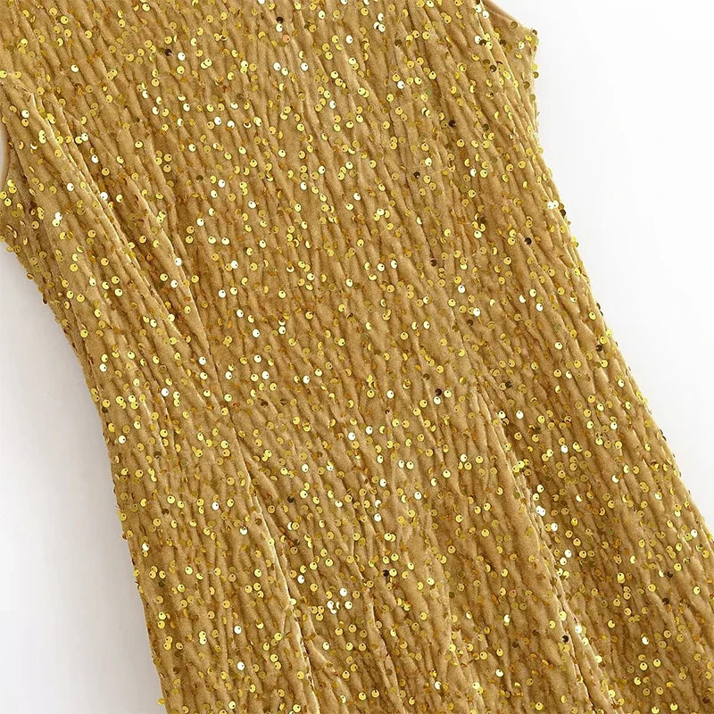Sequin Velvet Long Dresses