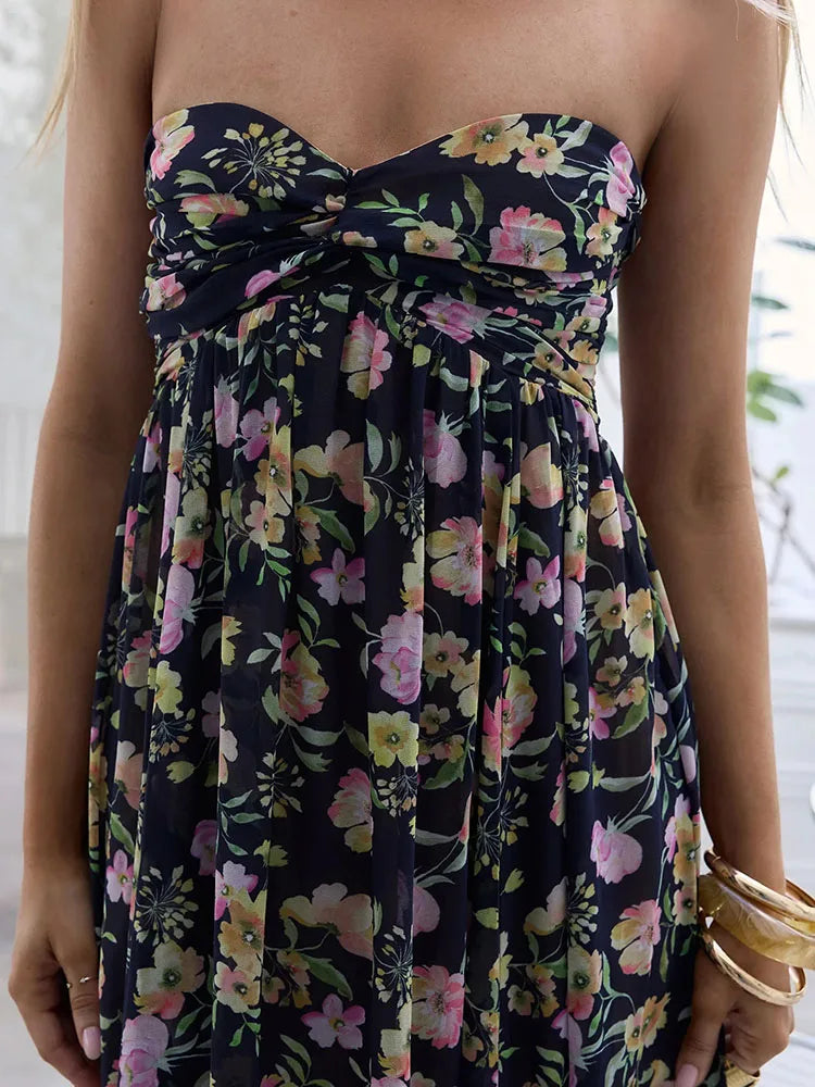 Female Casual High Waist Beach Dresses