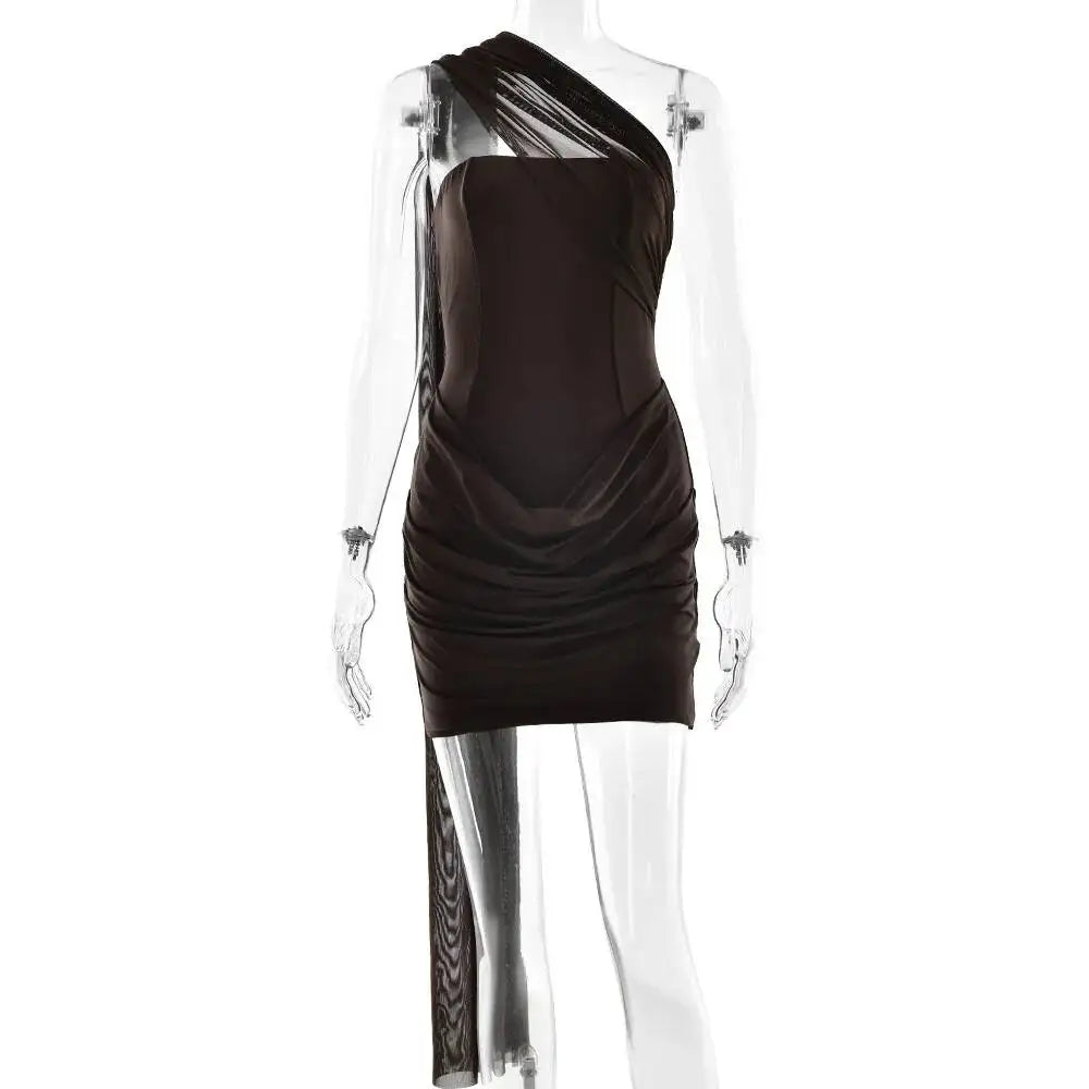 Temperament Ribbon Strapless Waist Cinching Slim Fit Dresses