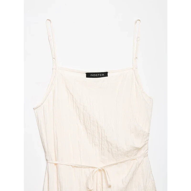 Romantic Crinkled Wrap Slip Dresses
