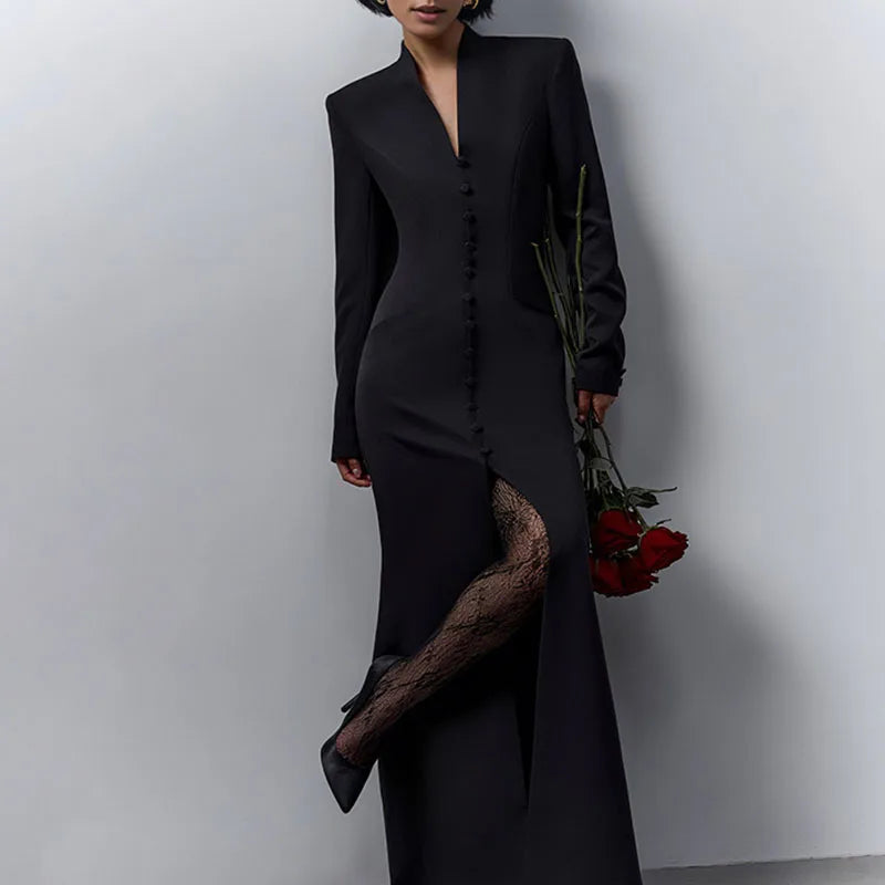 Ladies Temperament Long Sleeved Party Dresses