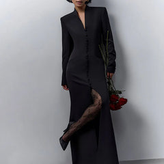Ladies Temperament Long Sleeved Party Dresses