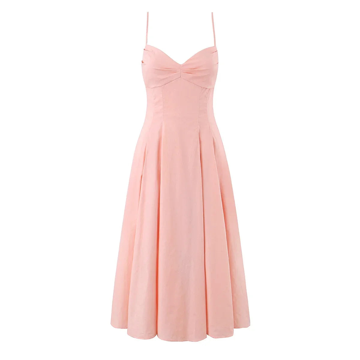 Yellow Sling Midi Dresses