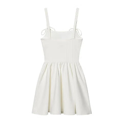 Trendy White Corset Style Dresses