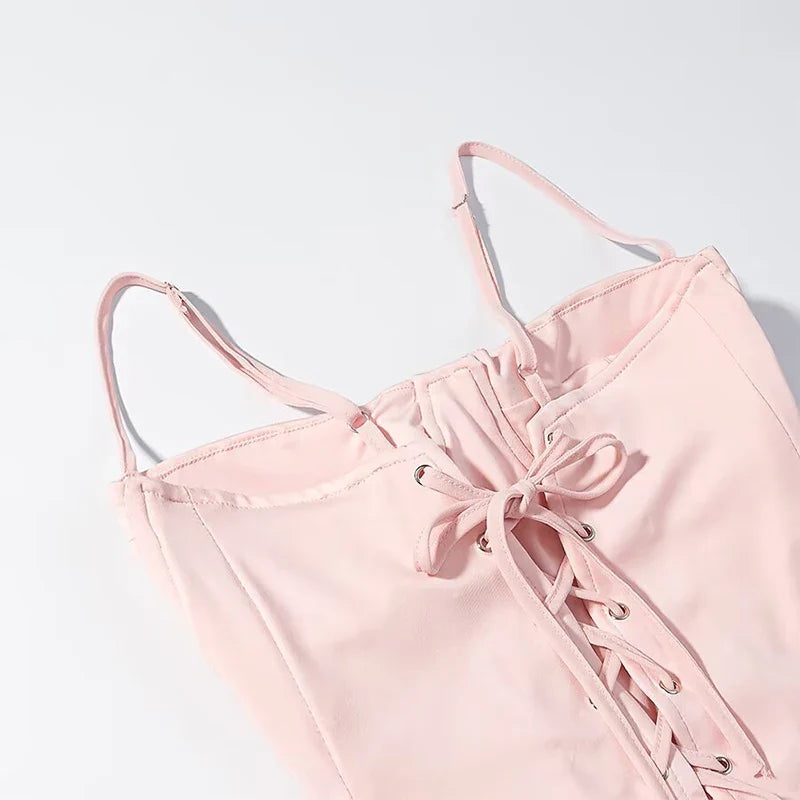 Pink Corset Maxi Dresses