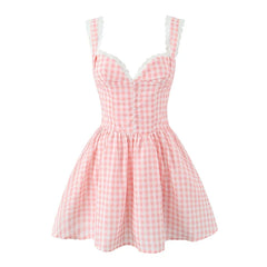 Sexy Elegant Pink Sling Mini Dresses