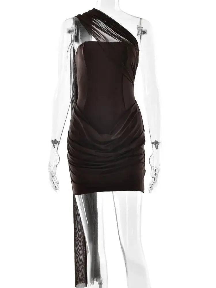 Temperament Ribbon Strapless Waist Cinching Slim Fit Dresses