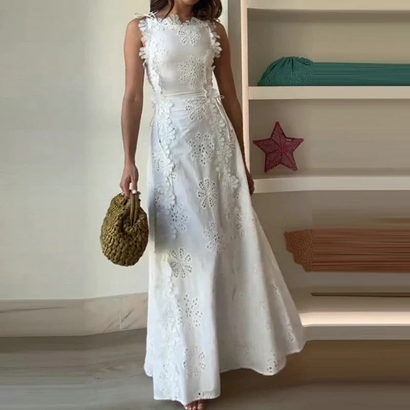 Summer Lace Jacquard Banquet Dresses