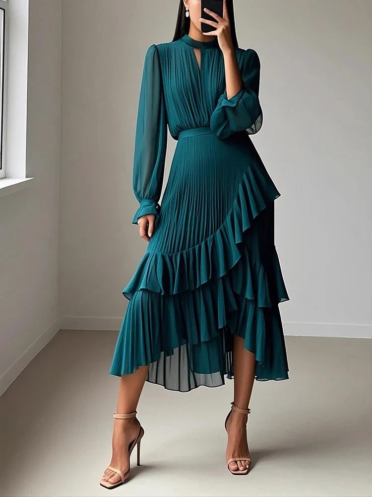 Summer Solid Color High Waist Dresses