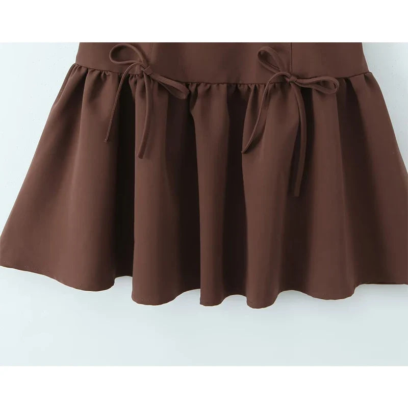 Sexy Coffee Spaghetti Straps Dresses