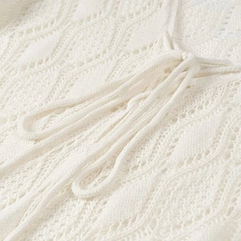 Long Sleeve V Neck Mini Knit Dresses Sexy Robe