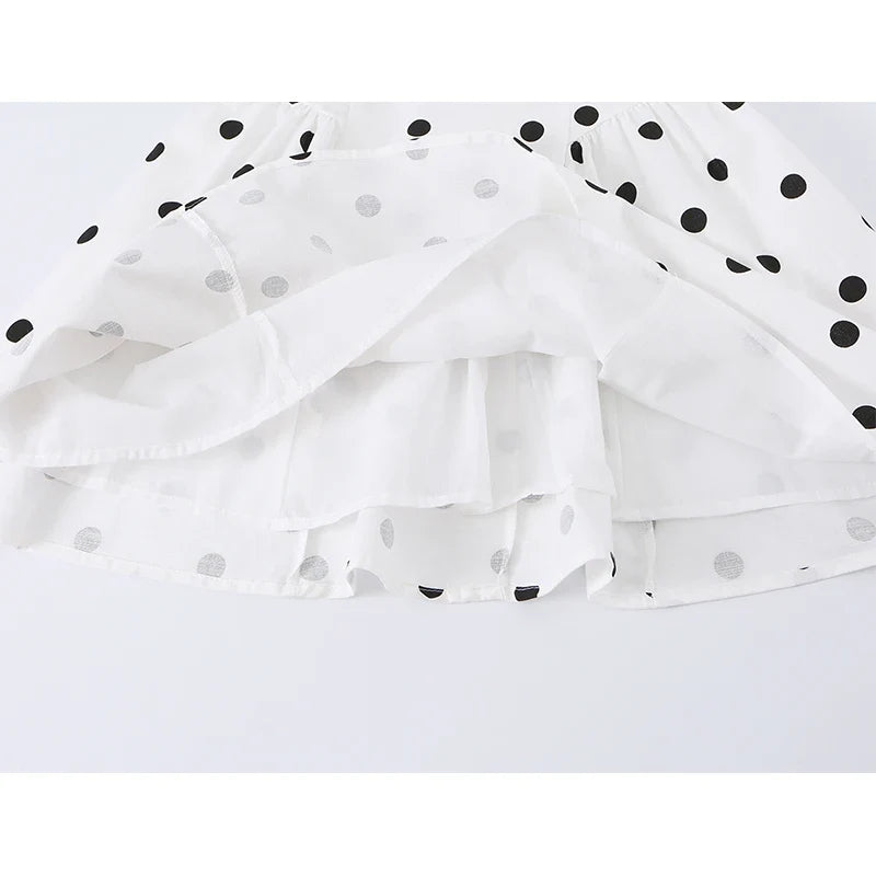 Summer Polka Dot Sleeveless Mini Dresses