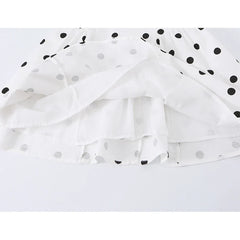 Summer Polka Dot Sleeveless Mini Dresses