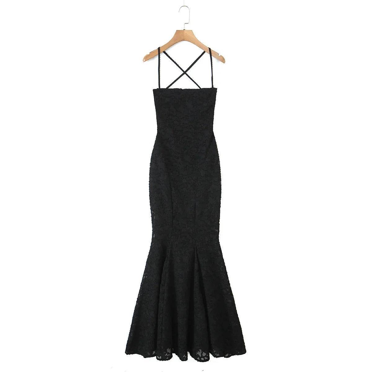 Sexy Black White Elegant Sling Fishtail Dresses