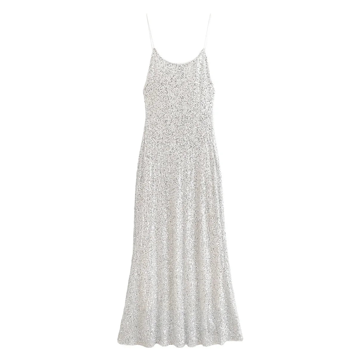Spaghetti Straps Sequin Long Dresses