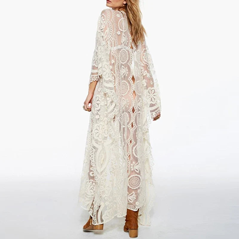 Perspective Loose White Long Dresses