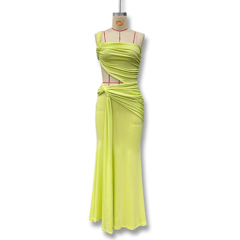 Temperament One Shoulder Backless Strapless Dresses