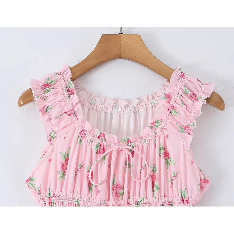 Pretty Girls Floral Print Midi Dresses