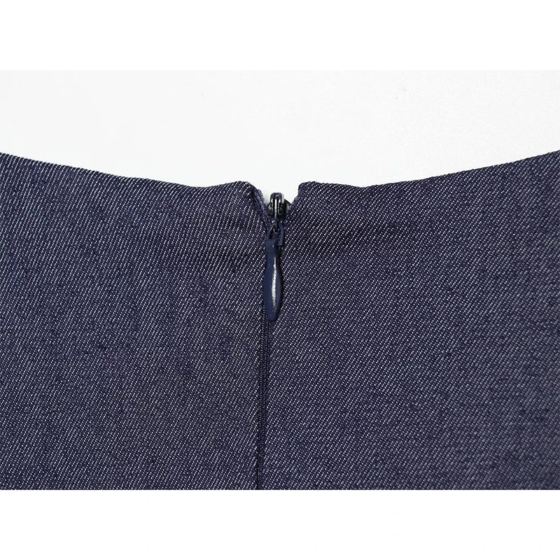 Minimalist Chinese Style Denim Dresses