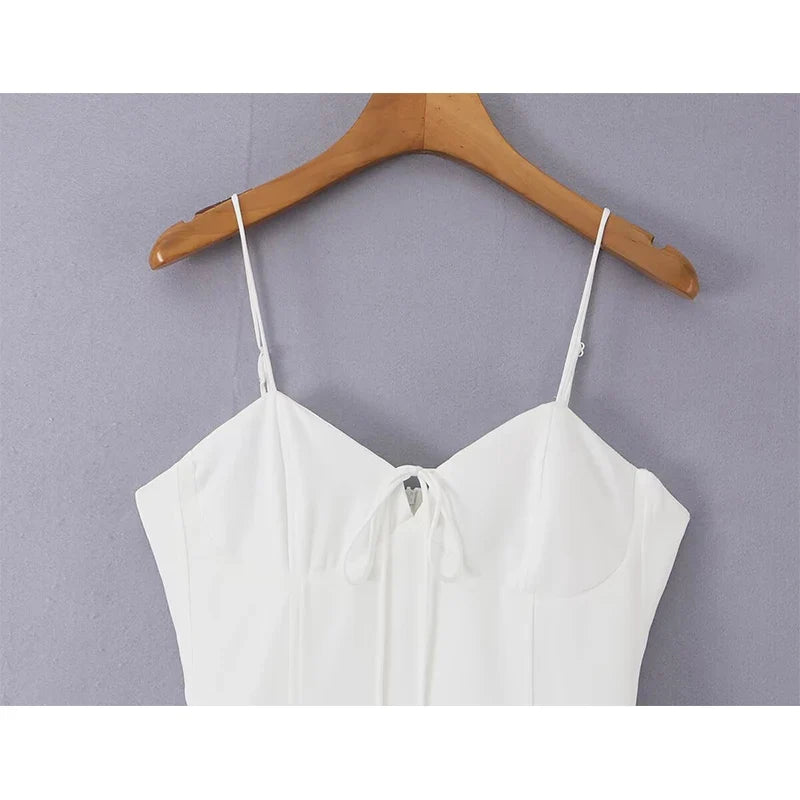 Summer White Corset Mini Dresses