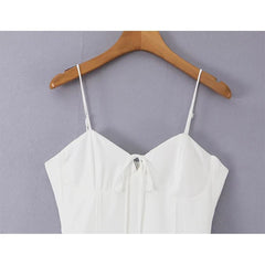 Summer White Corset Mini Dresses