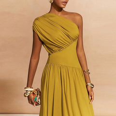Simple Streetwear Swing Long Dresses