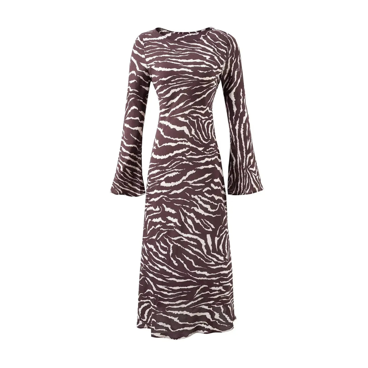 Vintage Animal Print Elegant Long Dresses