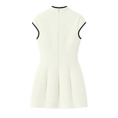 White Cheongsam Inspired Mini Dresses